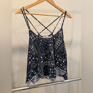 American Rag Dark Blue Paisley Camisole